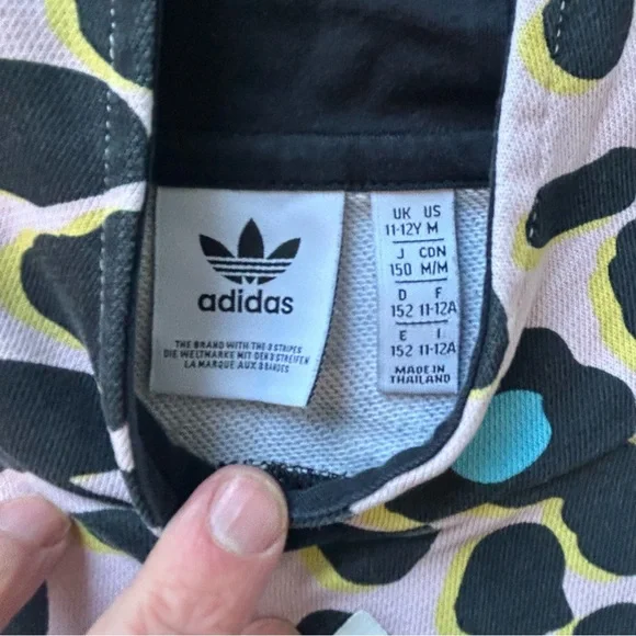 Adidas Kids Leopard Print Hoodie cropped - Picture 6 of 6